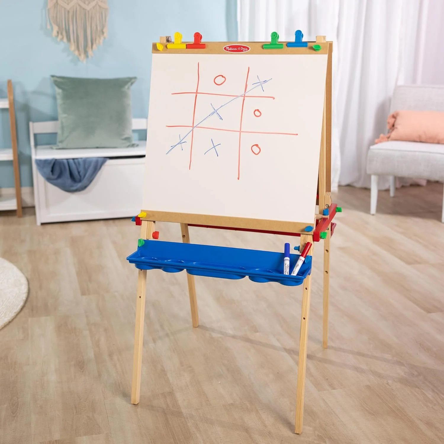 Standing Art Easel - Dry-Erase Board, Chalkboard, Paper Roller(Frustration-Free Packaging/Easels)