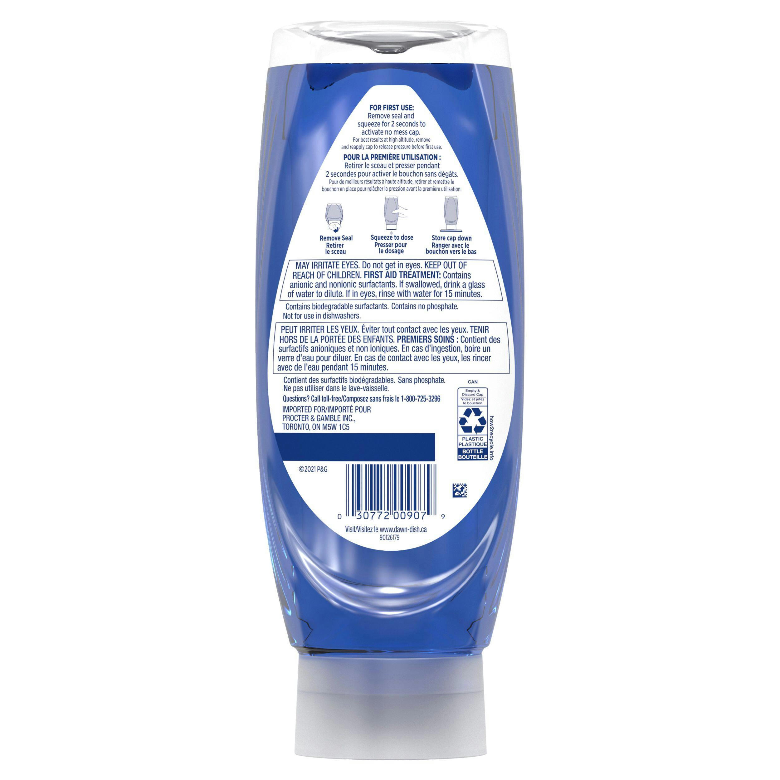 Dawn Ultra Platinum EZ-Squeeze Liquid Dish Soap, Rainshower Scent, 535-mL