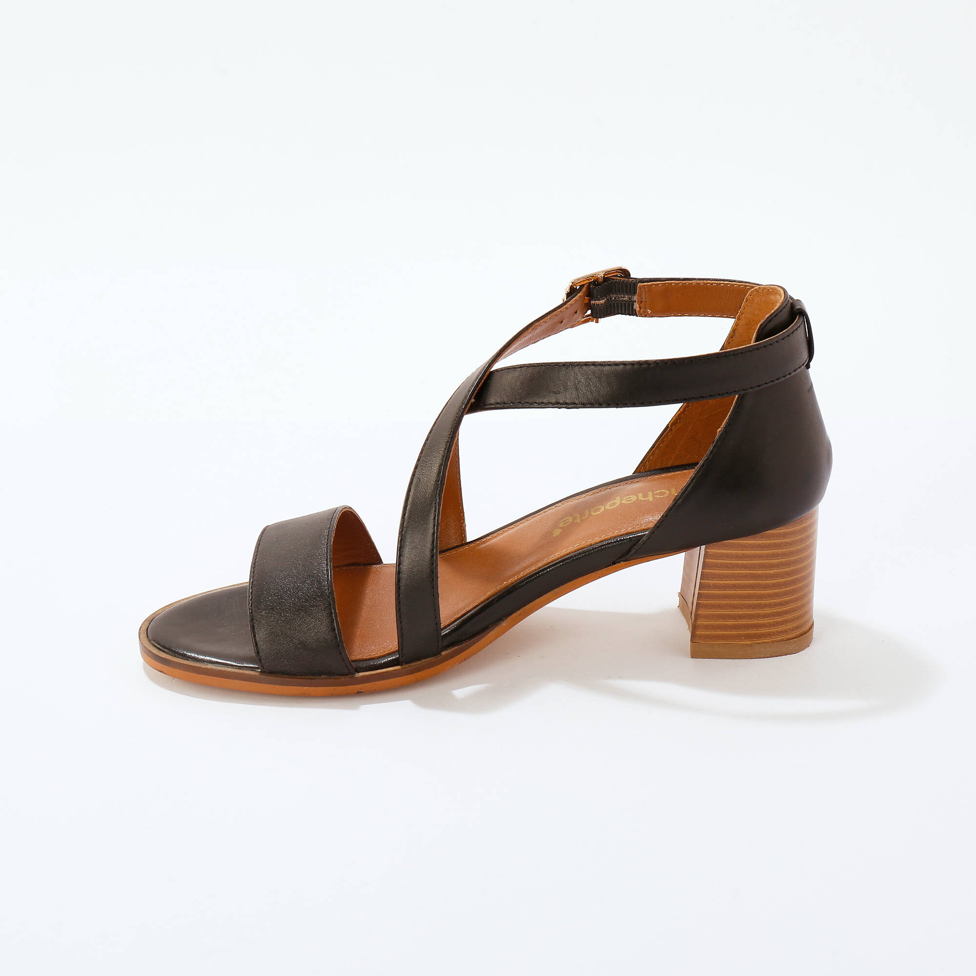 Sandales en cuir à talon
