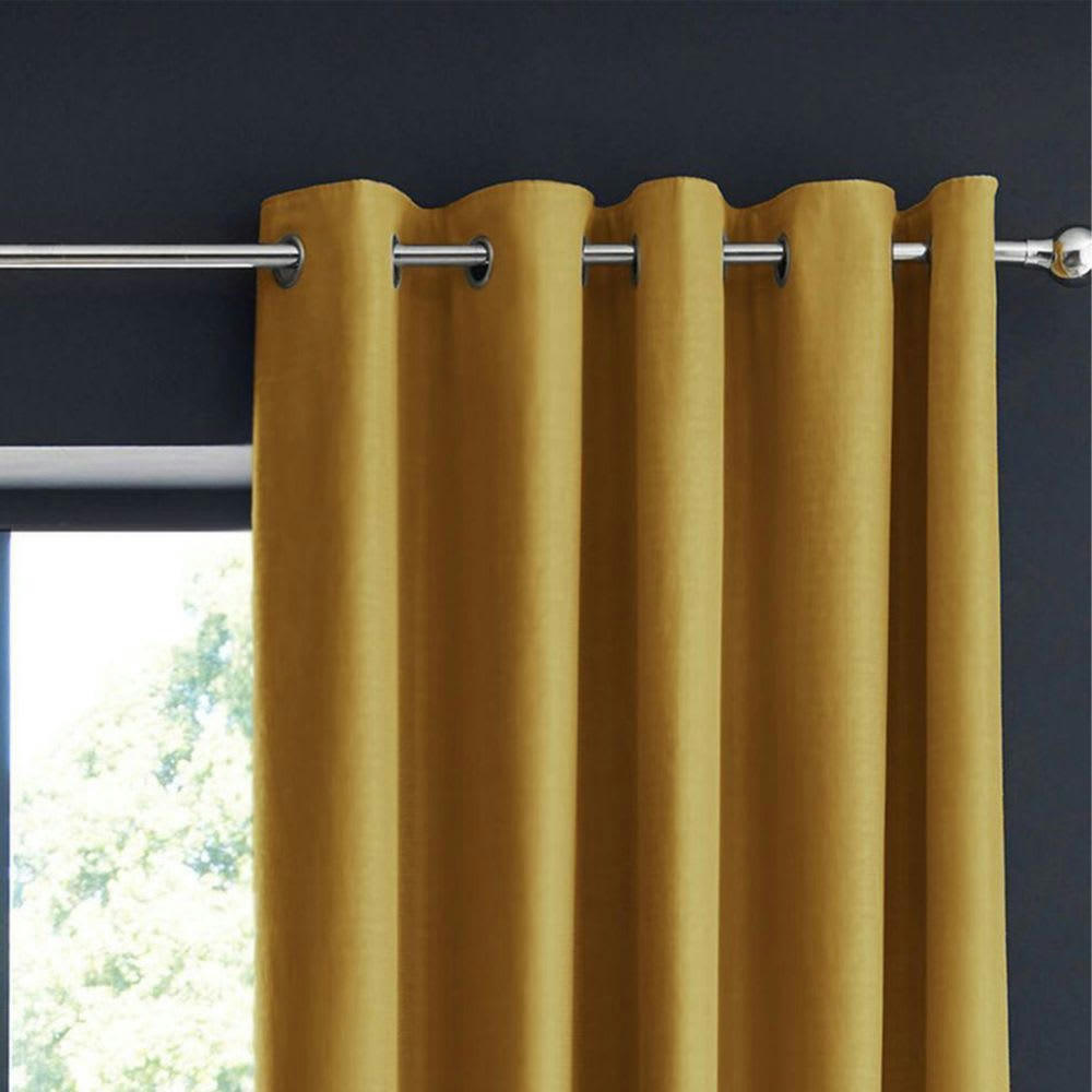 - Rideau occultant polyester jaune 140x180 cm