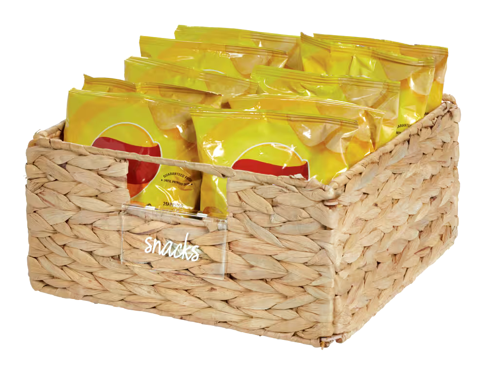 The Home Edit x iDESIGN Clear Plastic Reusable/Removable Clip-On Storage Bin Label
