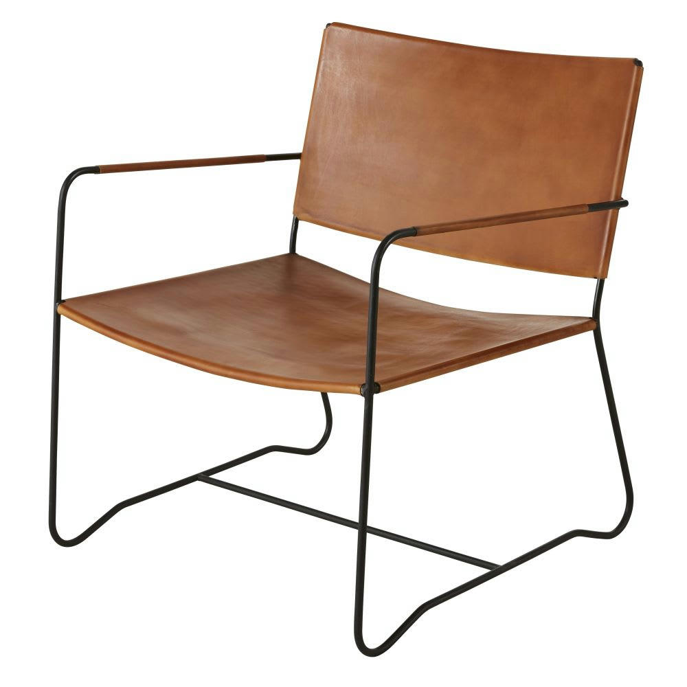 Kaoma - Fauteuil en cuir marron
