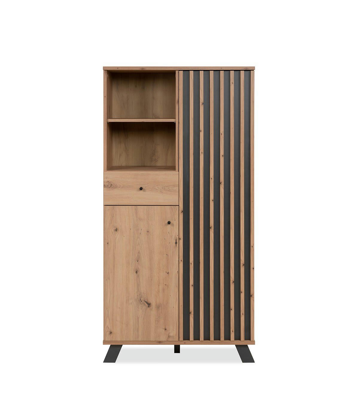 MEDAN - Buffet haut 2 portes, 2 niches et 1 tiroir - H156 cm