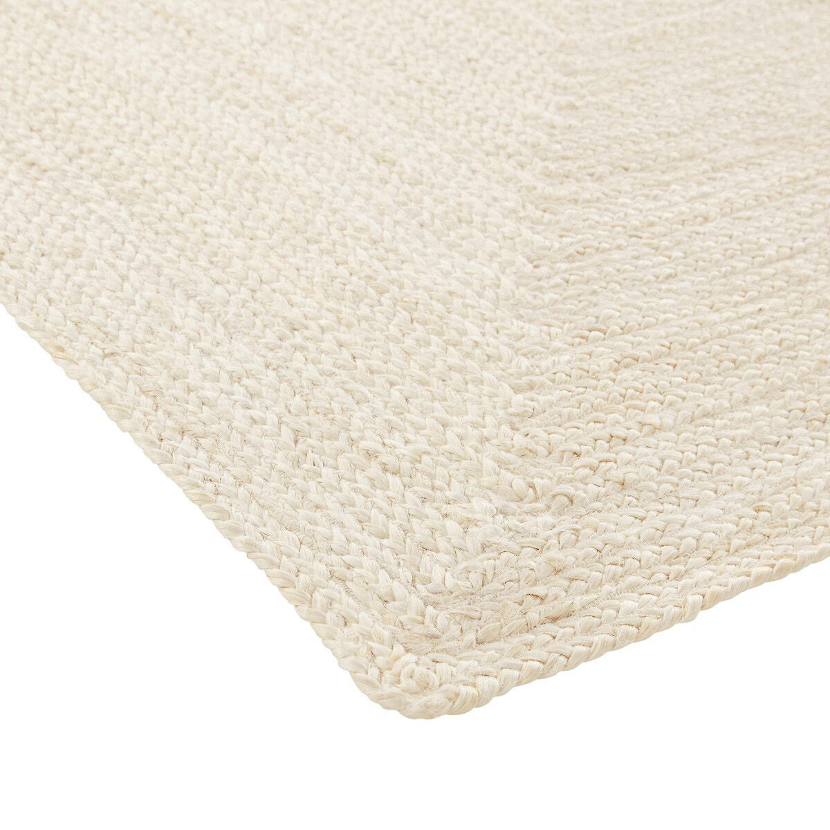 Tapis rectangulaire jute blanchi XL, Aftas
