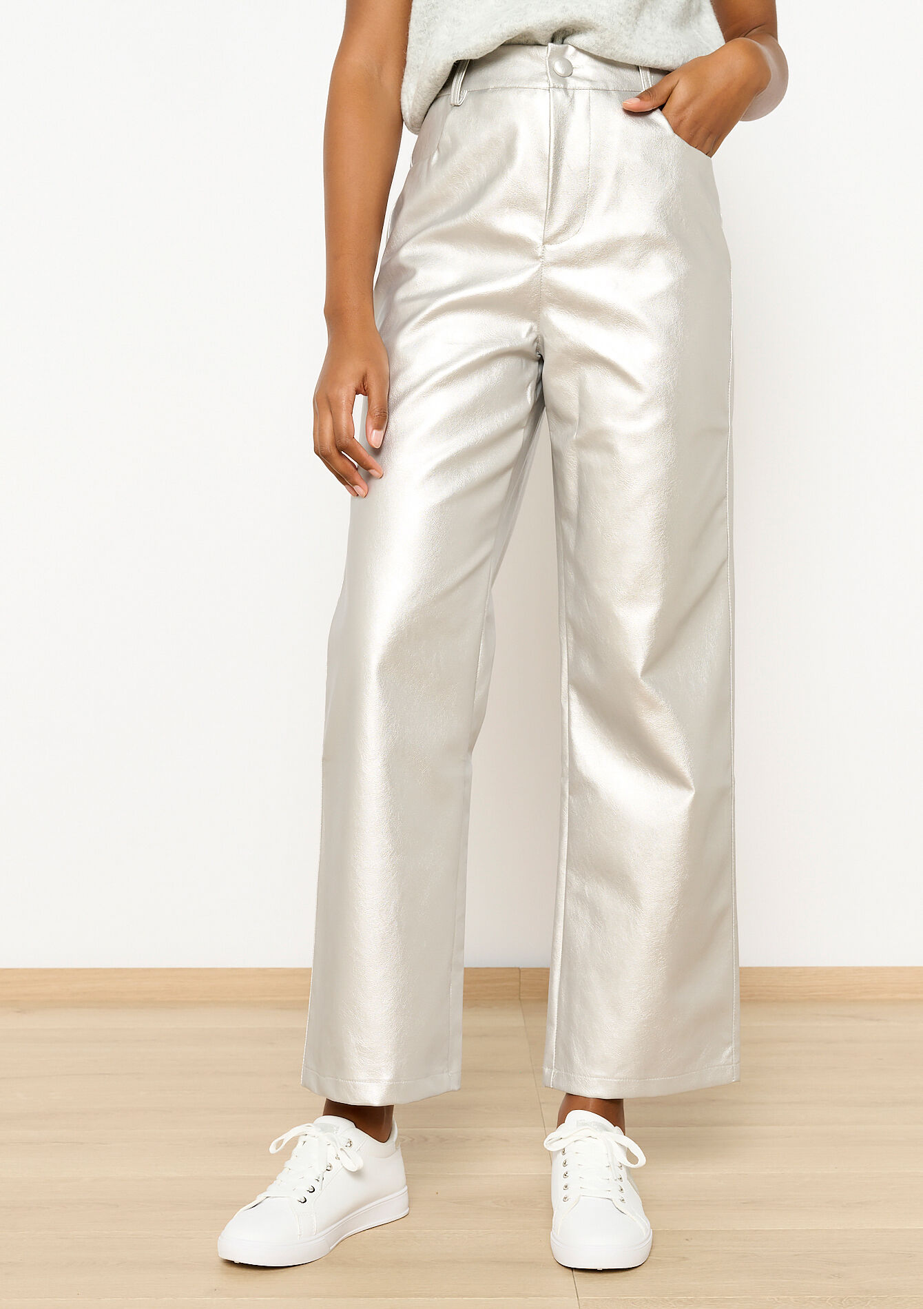 Metallic broek in imitatieleer
