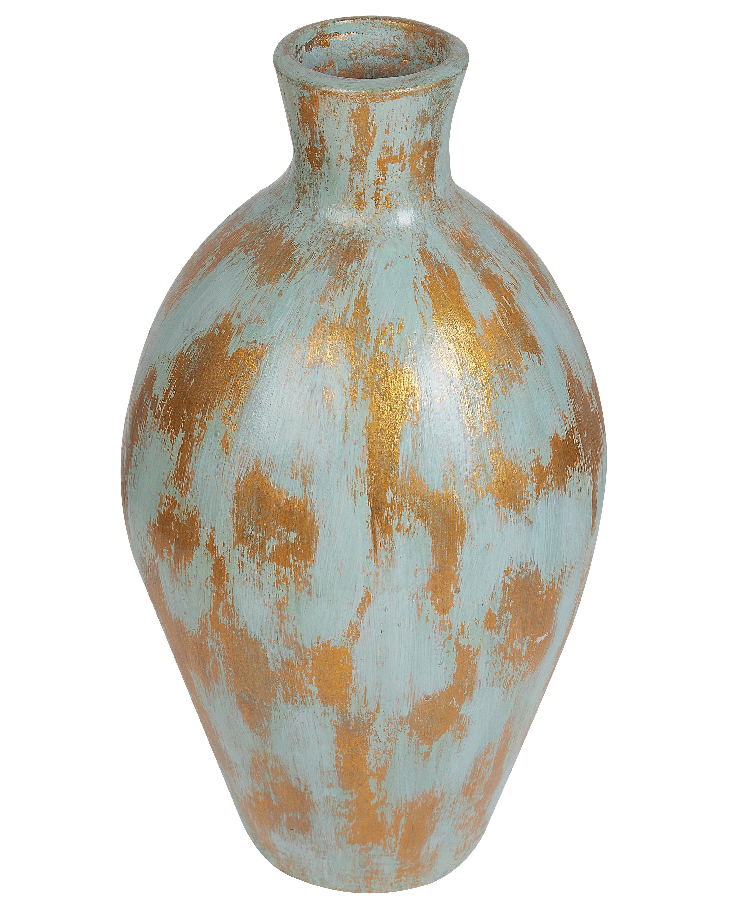 Decorative Vase DIKAJA Ceramic 45 cm Blue
