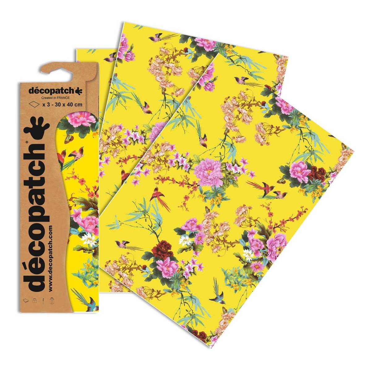 Decopatch Bohemian Yellow Paper 3 Sheets