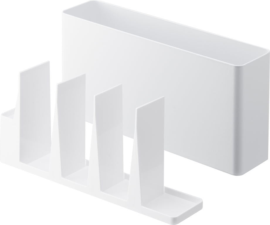 Yamazaki Keukengerei en Snijplank Houder - Tower - Wit