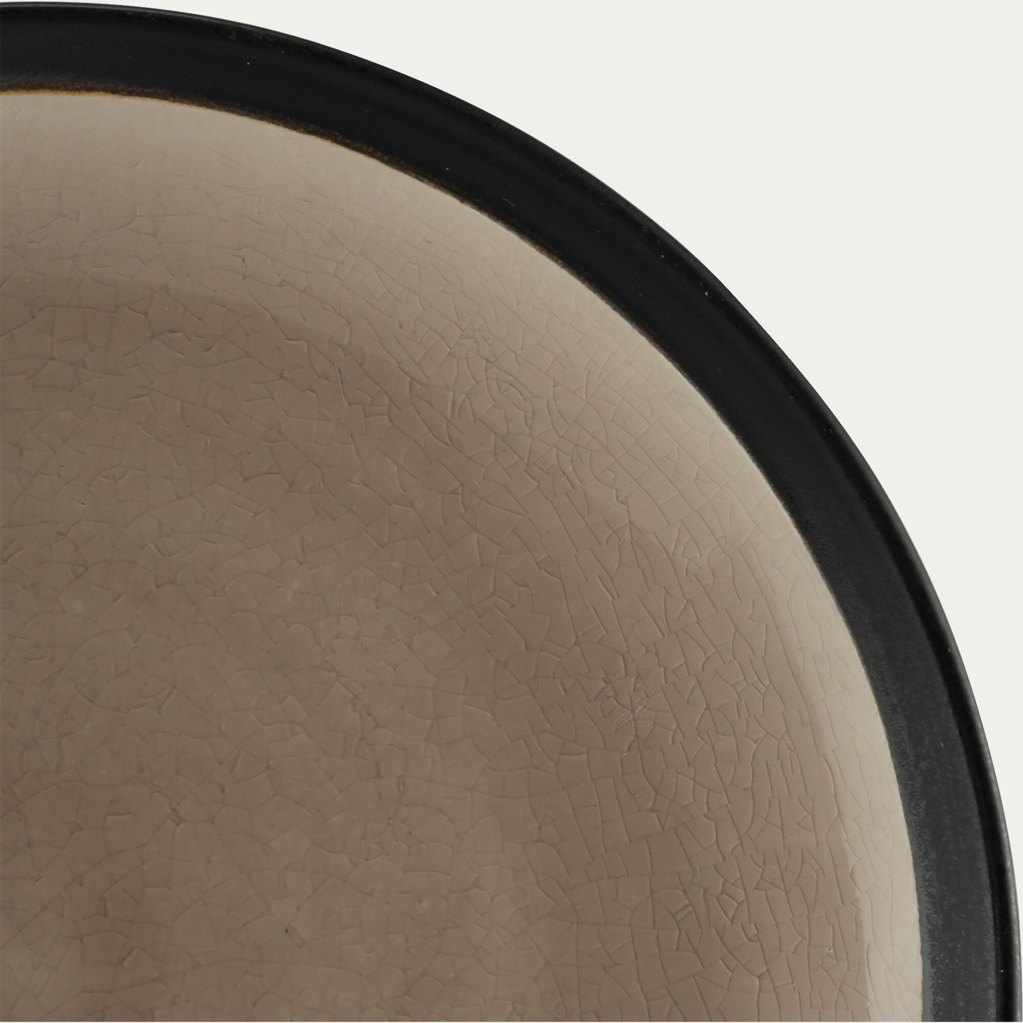 COCO - Assiette à dessert en grès D21,8cm - noir