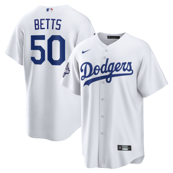 Mookie Betts Los Angeles Dodgers Nike 2025 World Series Champions Home Replica Jersey - White