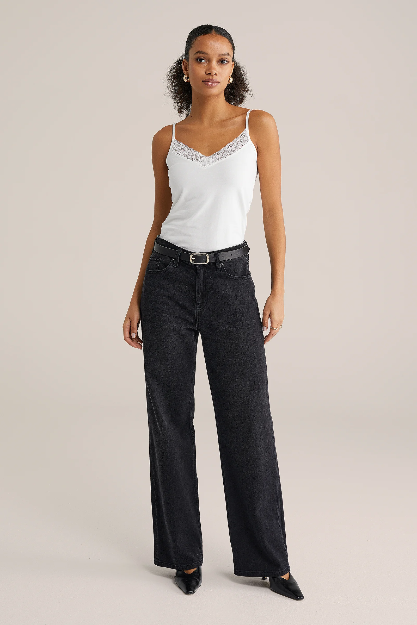 Dames singlet met kant