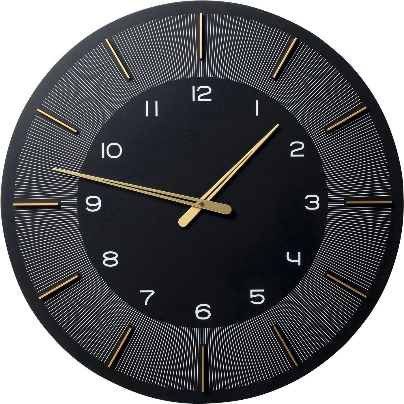 LIO - Horloge noire et dorée D60