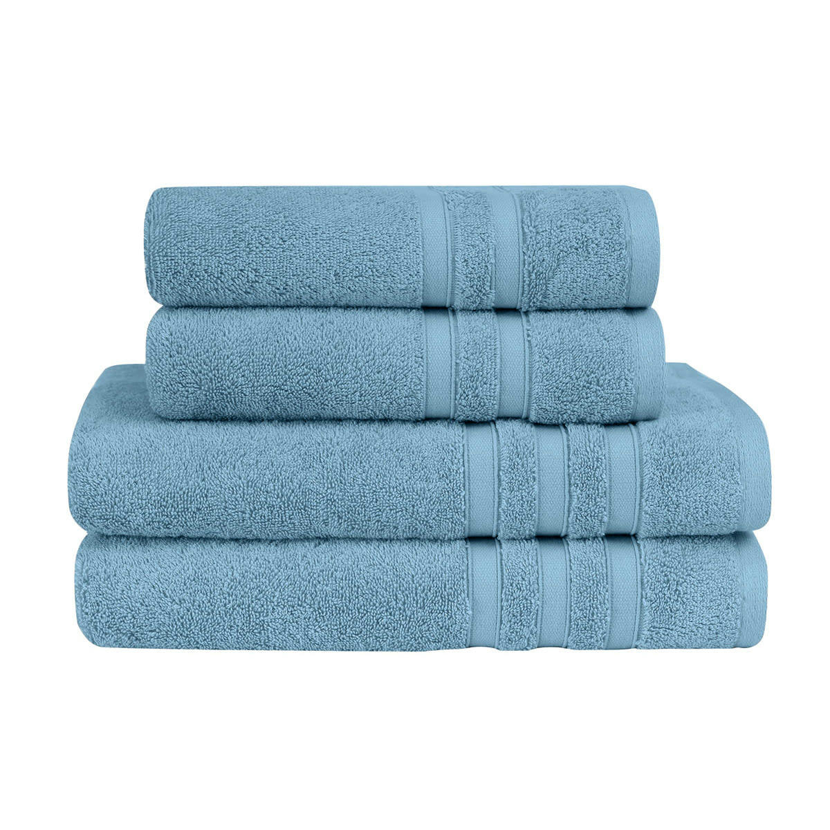 SENSILK - Ensemble de bain 4 pièces en coton/modal Cobalt