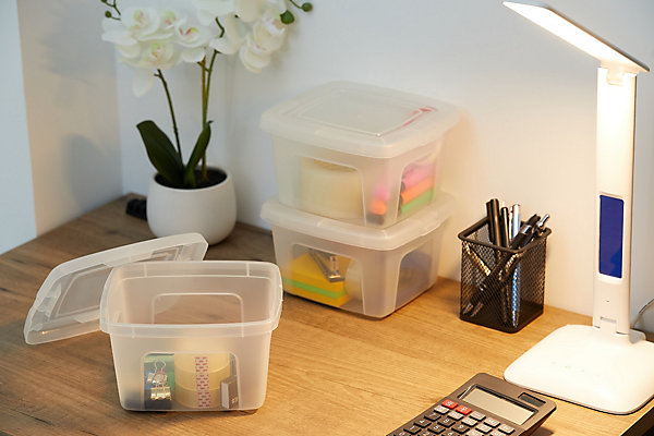 Iris Ohyama, Petite Boite de Rangement Multi-Usages, 2L, Lot de 10, Transparent, MCB-2