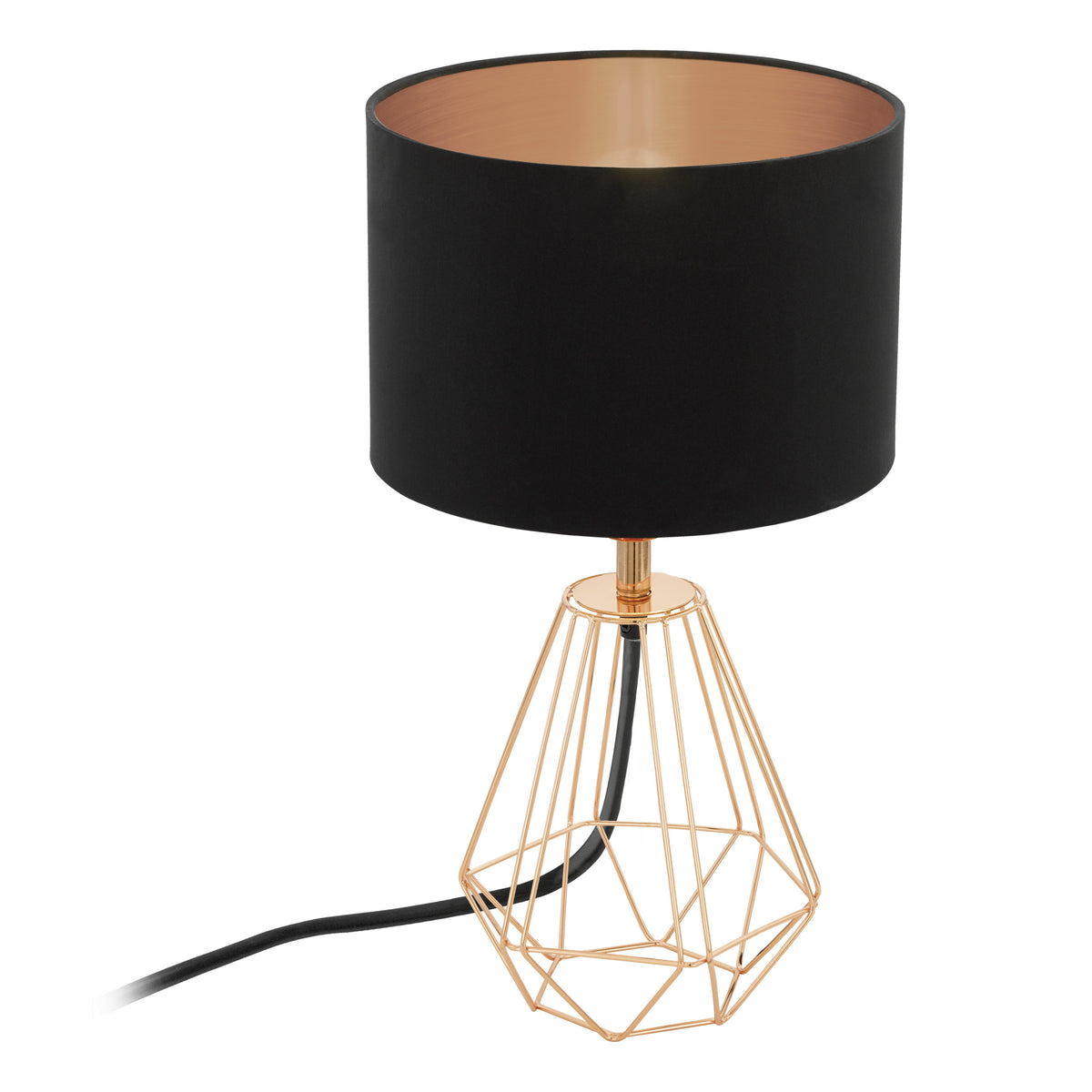 EGLO tafellamp Carlton 2 - e14 - 30,5 cm - koper/zwart