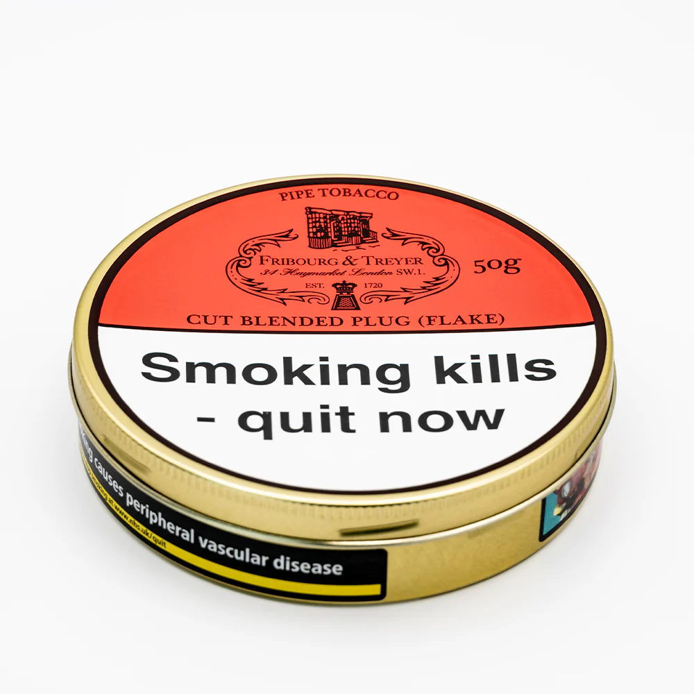 Fribourg & Treyer Cut Blended Plug (Flake Cut) Pipe Tobacco 50g Tin