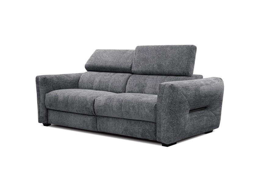 CALVERA Sofa 3 osobowa, 1 x Relax Zero Gravity, grafitowa