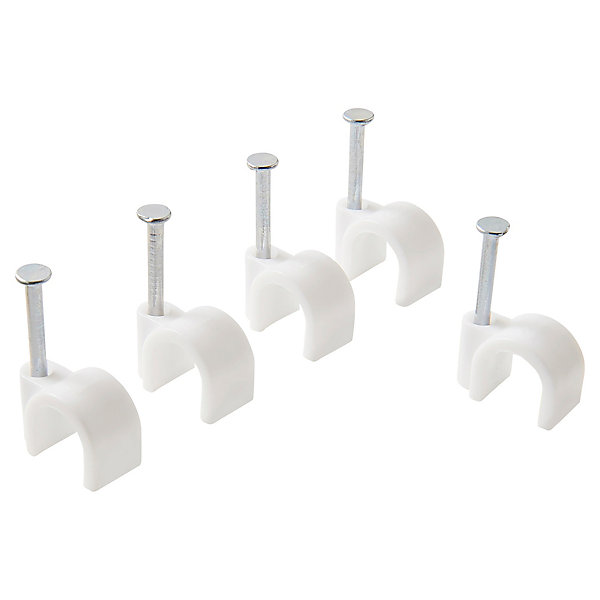250 cavaliers ronds en nylon DIALL blanc assortiment