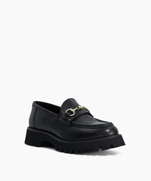 Grissinis T Black - Chunky Snaffle Trim Loafers