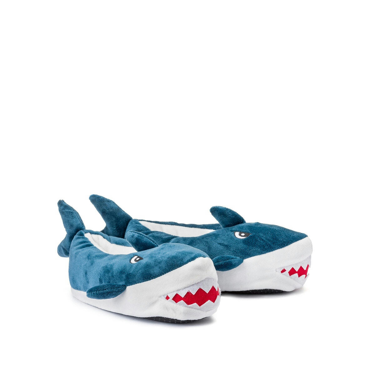 Chaussons chauds peluche requin à enfiler