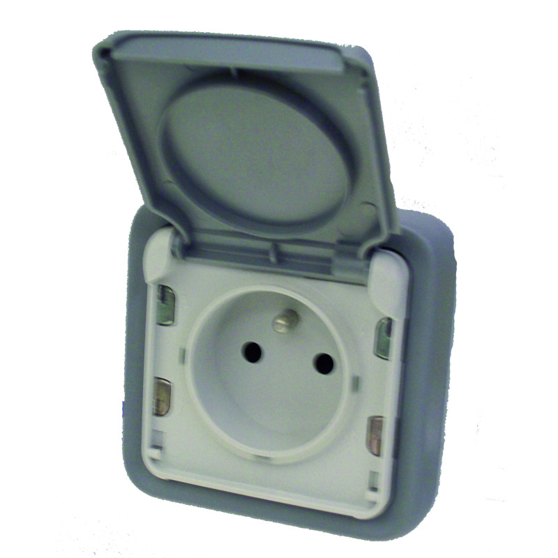 Prise encastrable Plexo gris LEGRAND