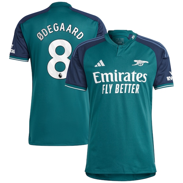 Martin Odegaard Arsenal adidas 2023/24 Third Replica Player Jersey - Green/Yellow