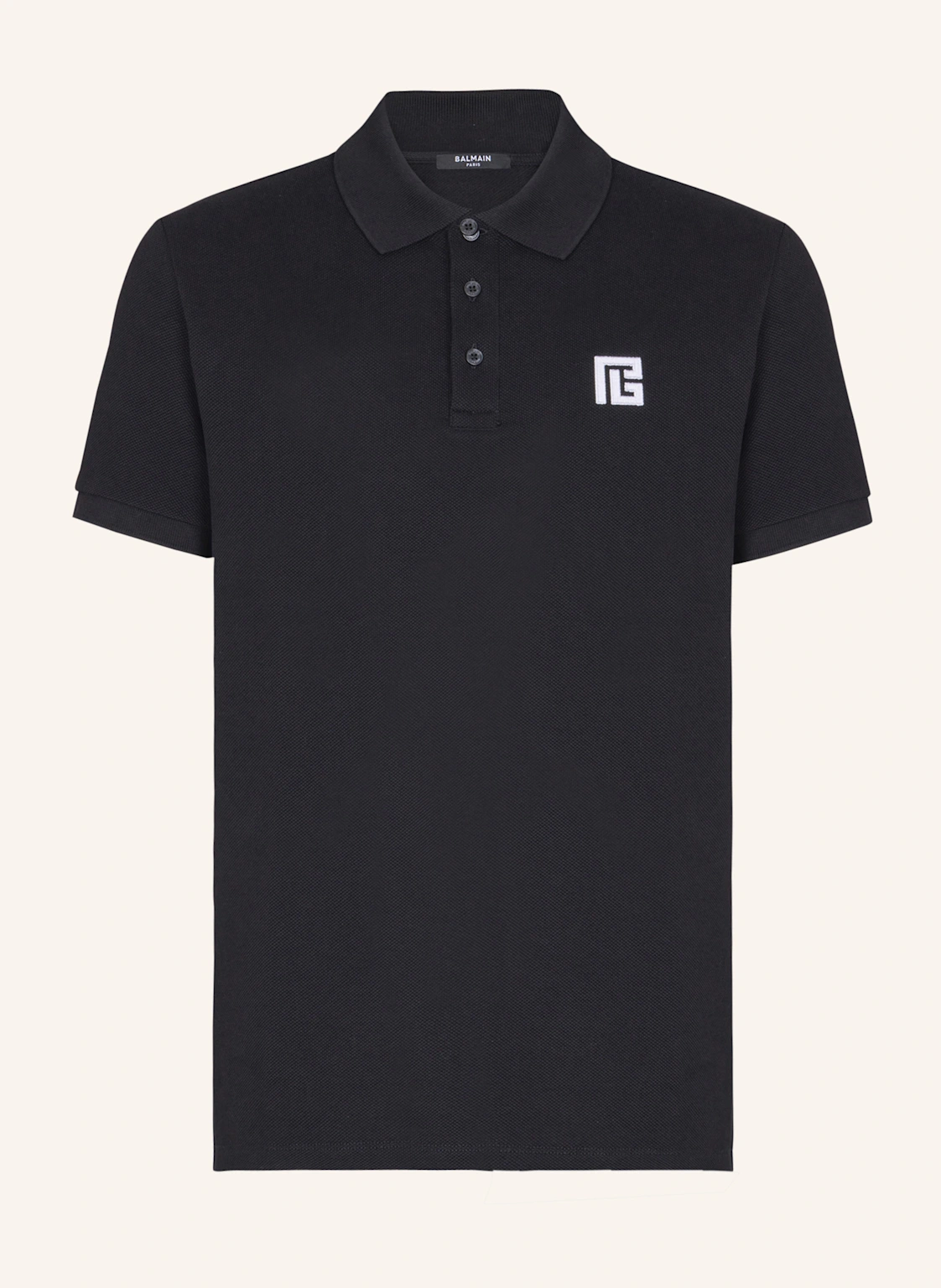 BALMAIN Besticktes Poloshirt aus Baumwolle