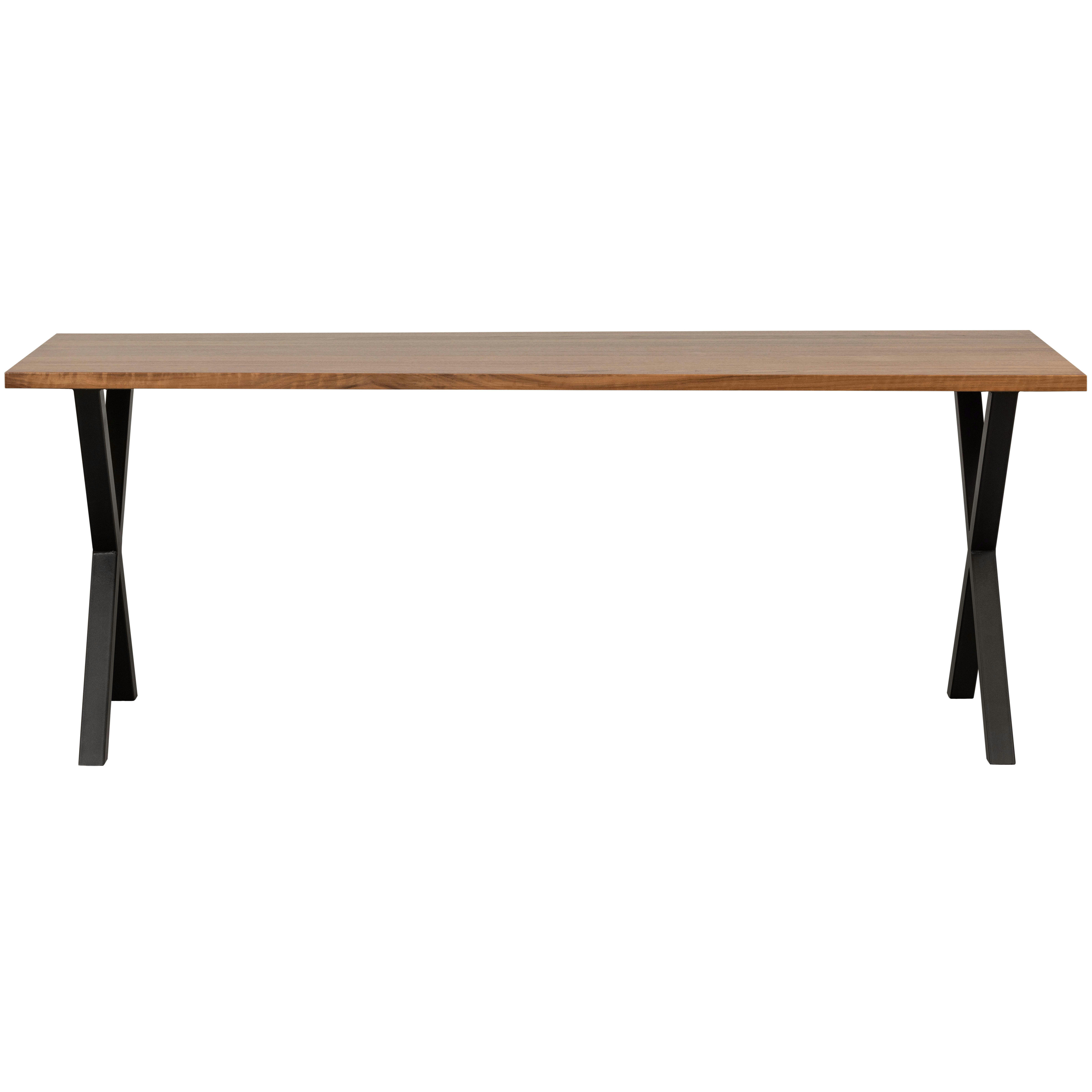 JIMMY - Table à manger en placage noyer 6-8 personnes, 200x90 cm