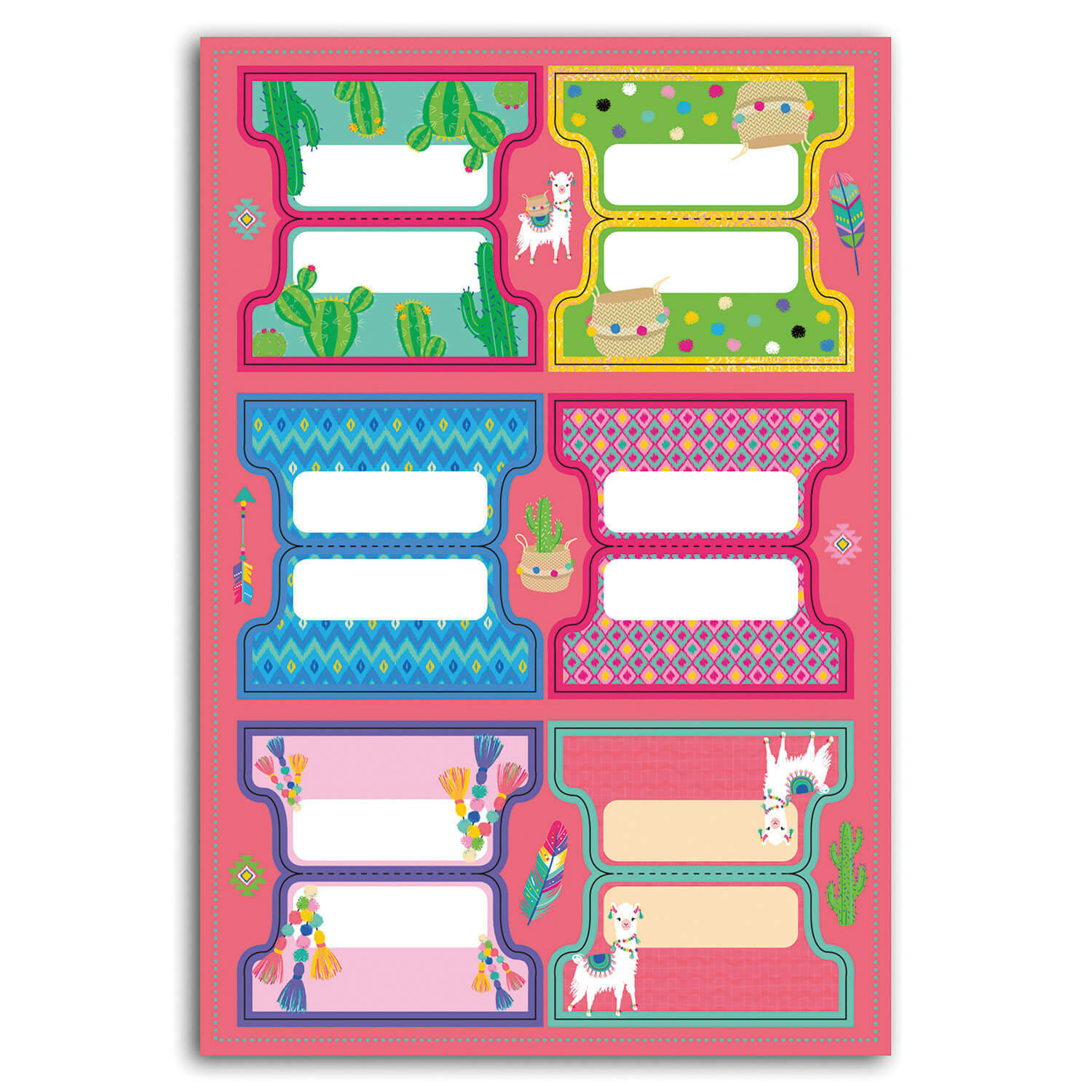 - Lot de 24 stickers onglets oh lama