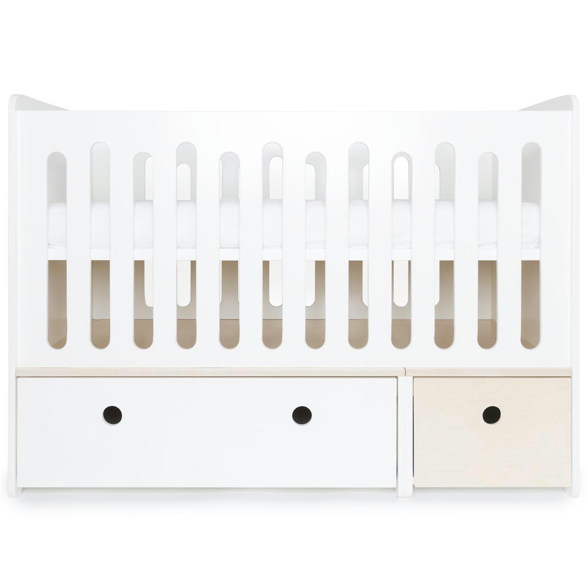 COLORFLEX - Lit bébé évolutif 70x140cm blanc-blanchi