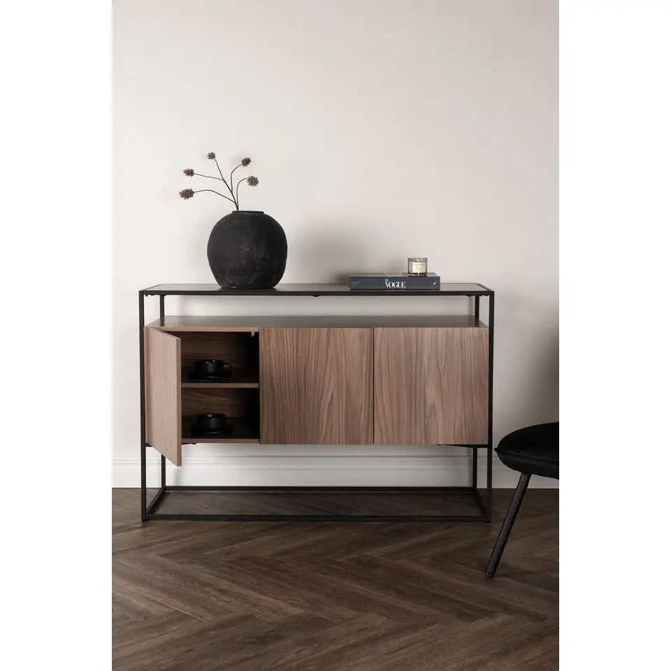 Nest living Cedric Dressoir - Hout - Metalen Poten - B 120 cm - Bruin