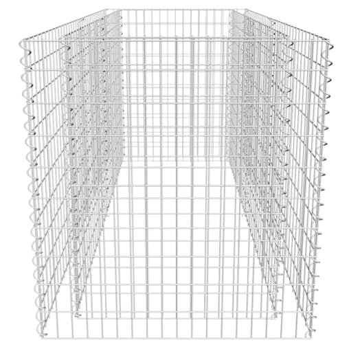 NNEVL Gabion Raised Bed Steel 180x90x100 cm Silver