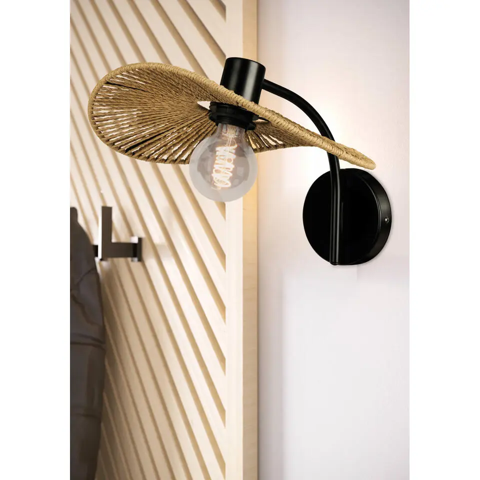 EGLO Siruela Wandlamp - E27 - B 36.5 cm - Papier - Natuur