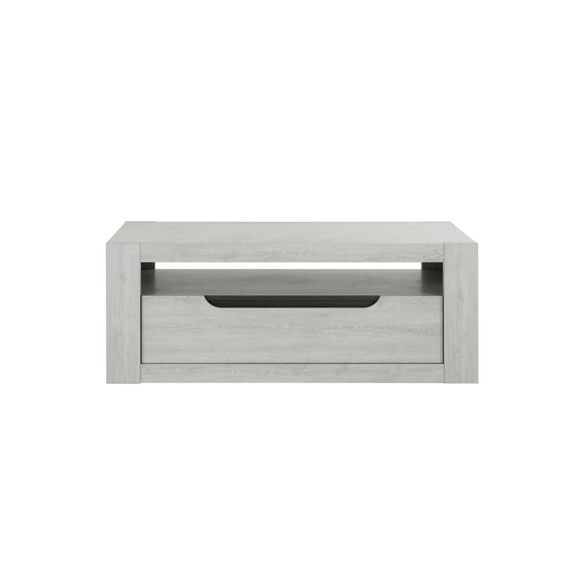 ATALANTE - Table basse 1 tiroir effet bois gris