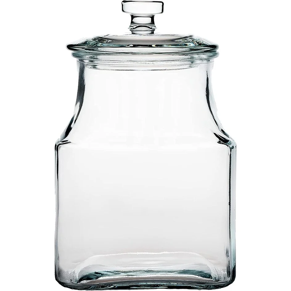 Amici Home Carlisle Glass Canister Square Jar Food Safe