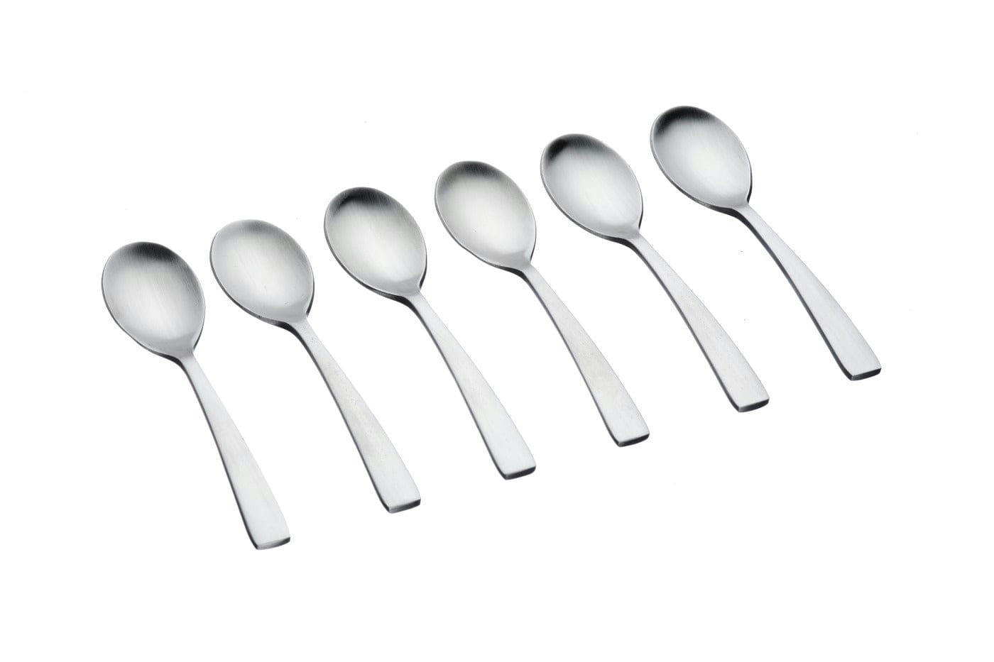 NUDE - Lot de 6 petites cuillères en inox argent