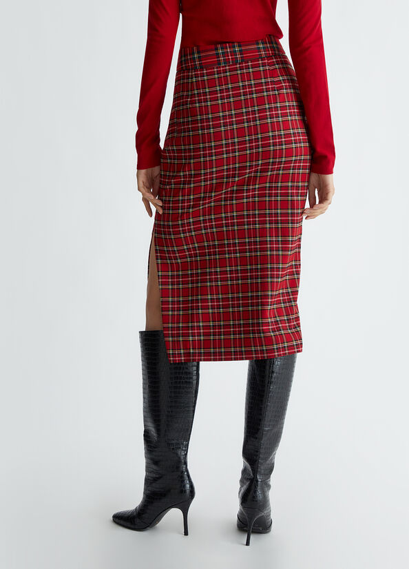 Gonna longuette in tartan