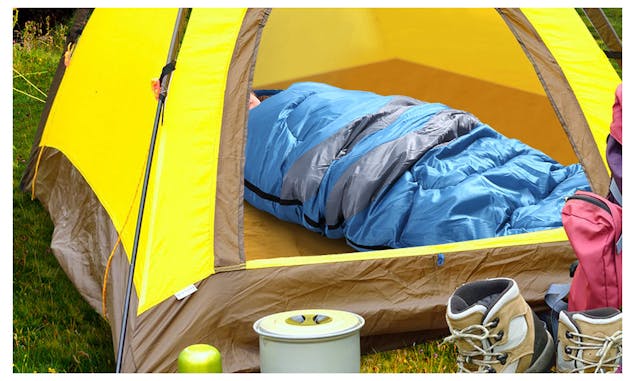 NNEDPE Micro Compact Design Thermal Sleeping Bag Blue