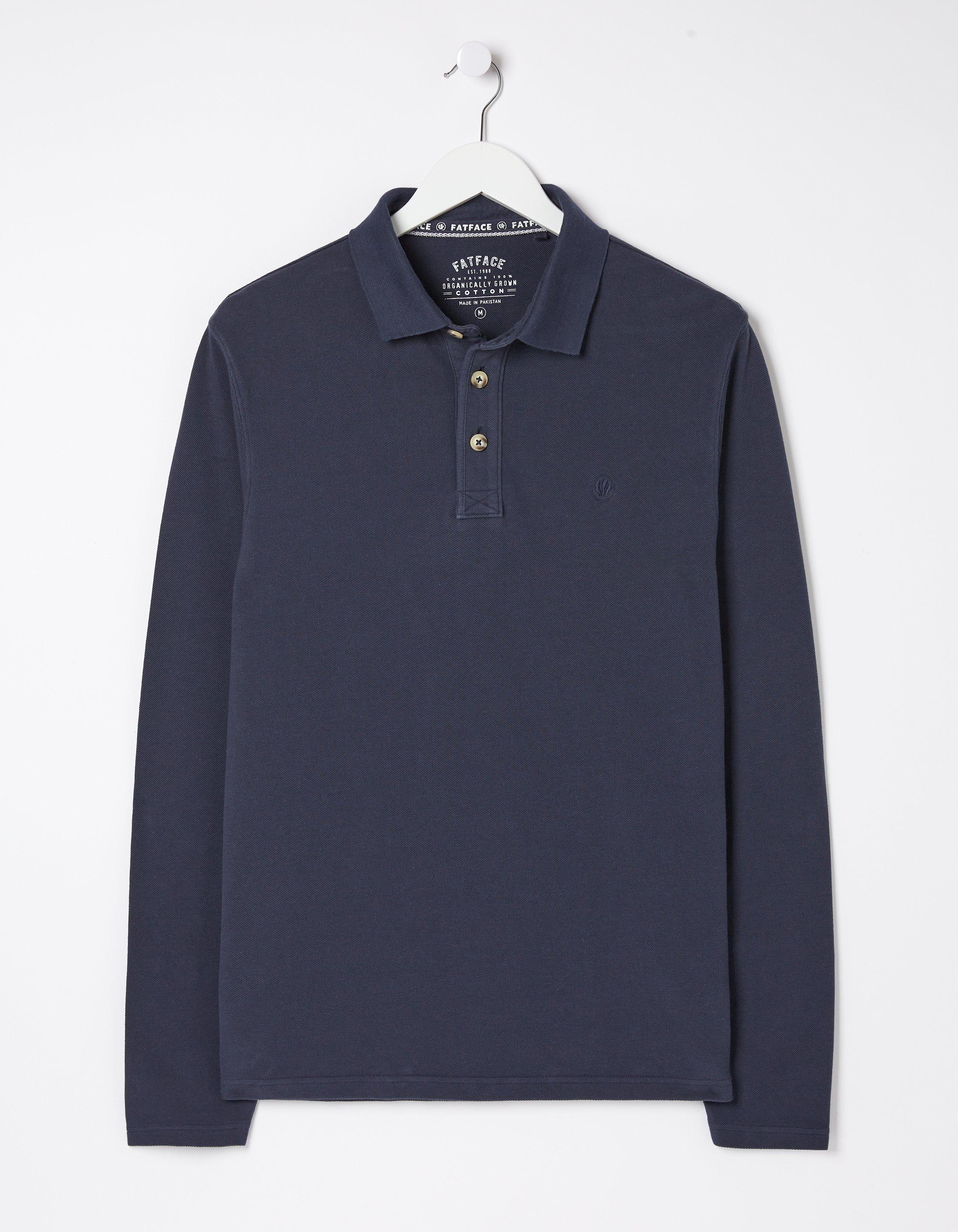 Long Sleeve Organic Pique Polo