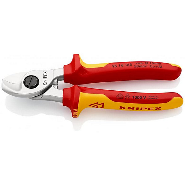 Coupe-câbles isolé 1000V capacité 50mm² 165mm - KNIPEX - 95 16 165