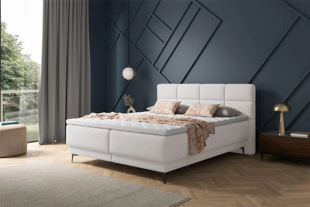 Boxspring Reyuno velvet met opbergruimte 140 x 200 cm