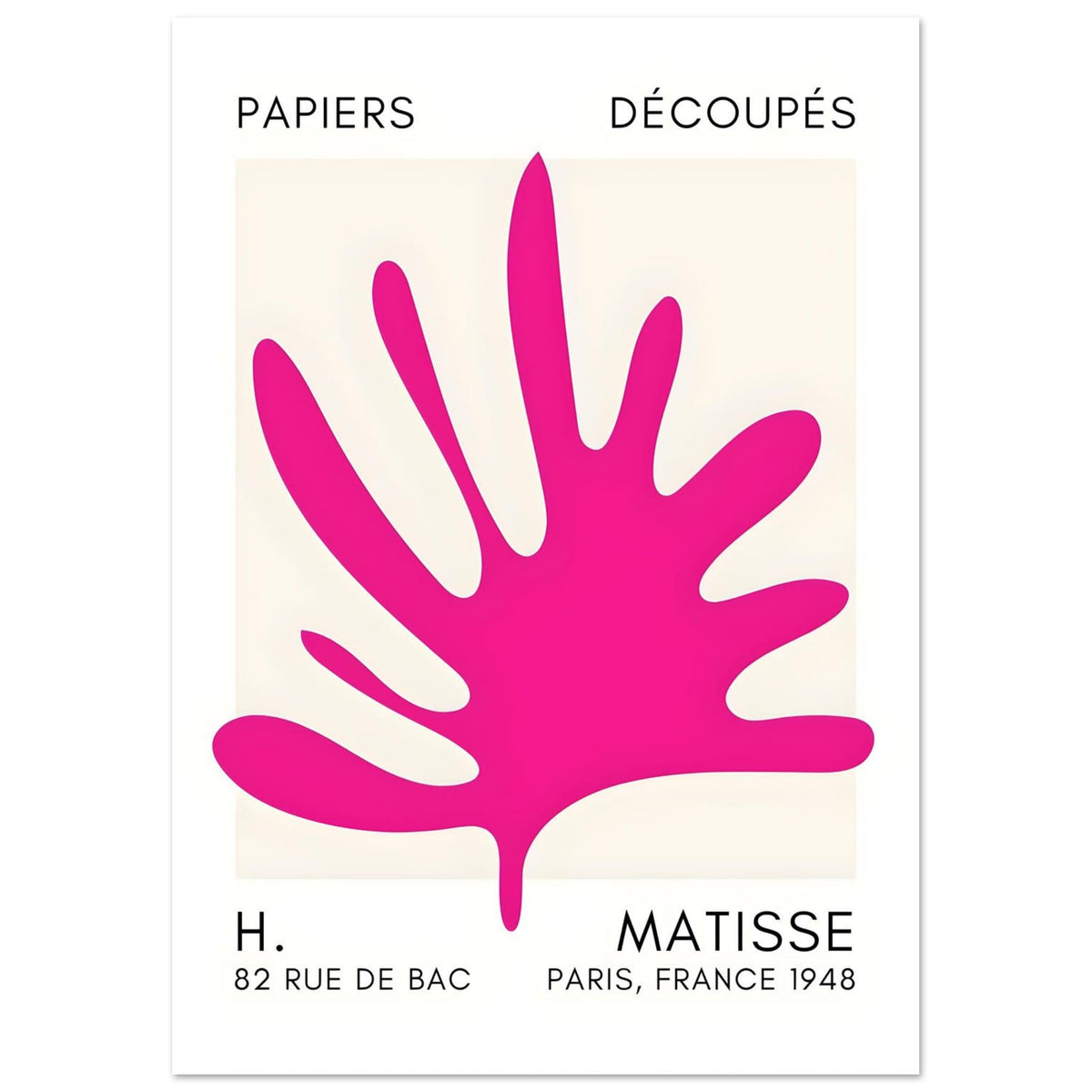 Artfulprints Poster Matisse – Coral drift pink  - A4 21x29.7 cm - Roze