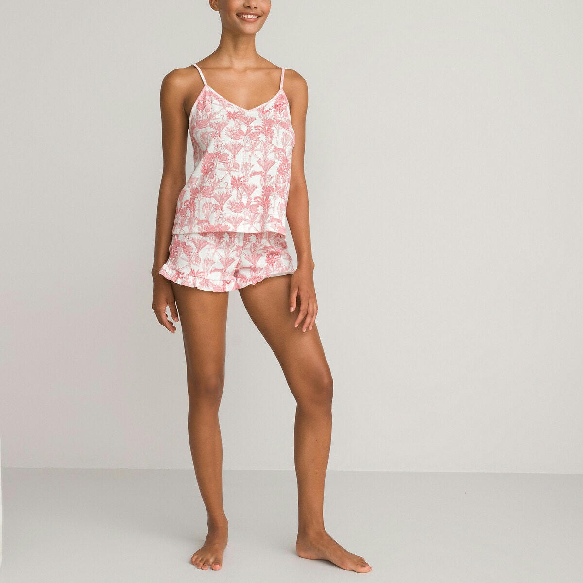 Pyjashort imprimé style toile de Jouy