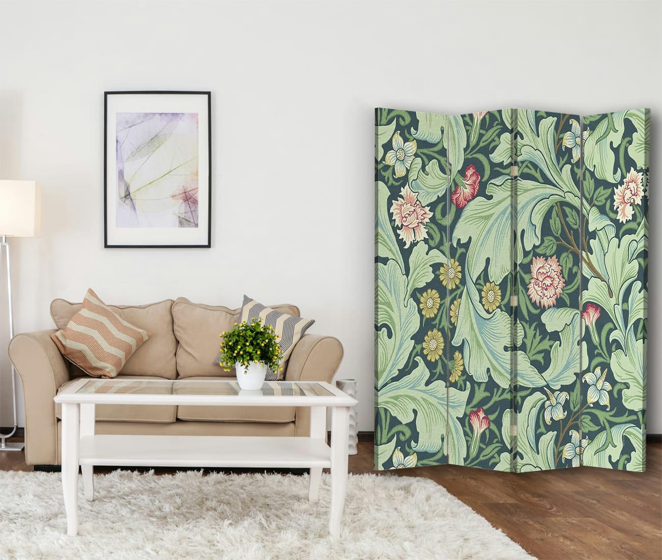 - Paravent Floral Wallpaper - William Morris 145x180cm (4 volets)