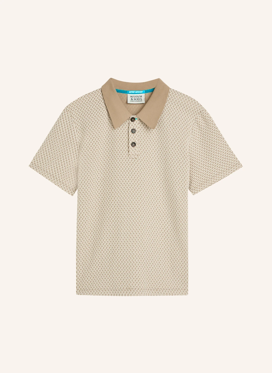 SCOTCH & SODA Jacquard-Poloshirt Relaxed Fit