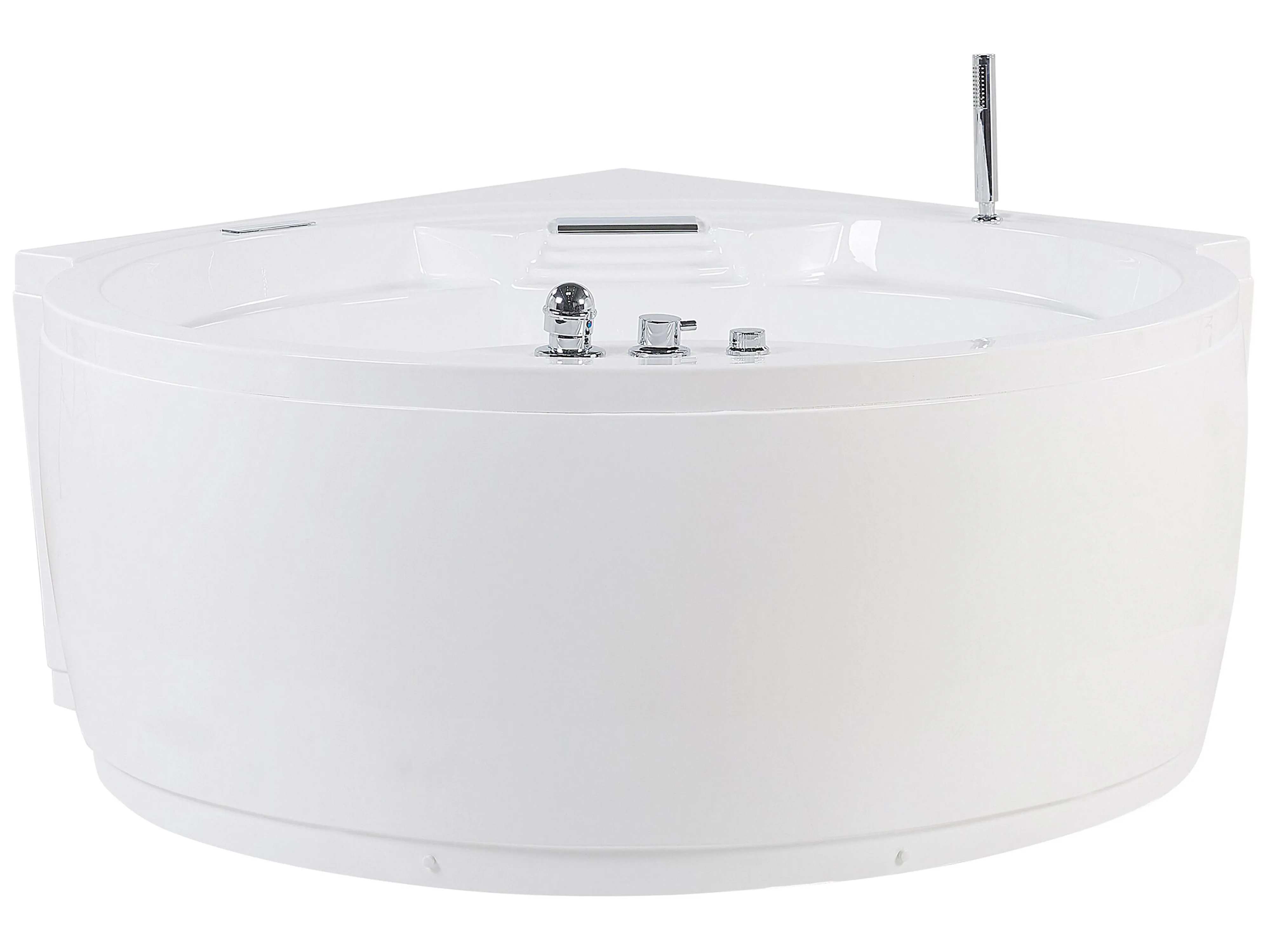 Corner Hot Tub with LED MILANO with Built-In Bluetooth Speaker 1810 x 1500 mm White