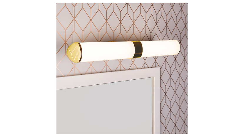 Kinkiet łazienkowy KB WallLED 60 cm biało-złoty