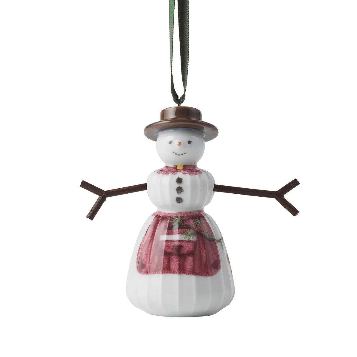 Kähler Design - Hammershøi Christmas 2024, Schneefrau, H 9 cm, weiss (hängend)