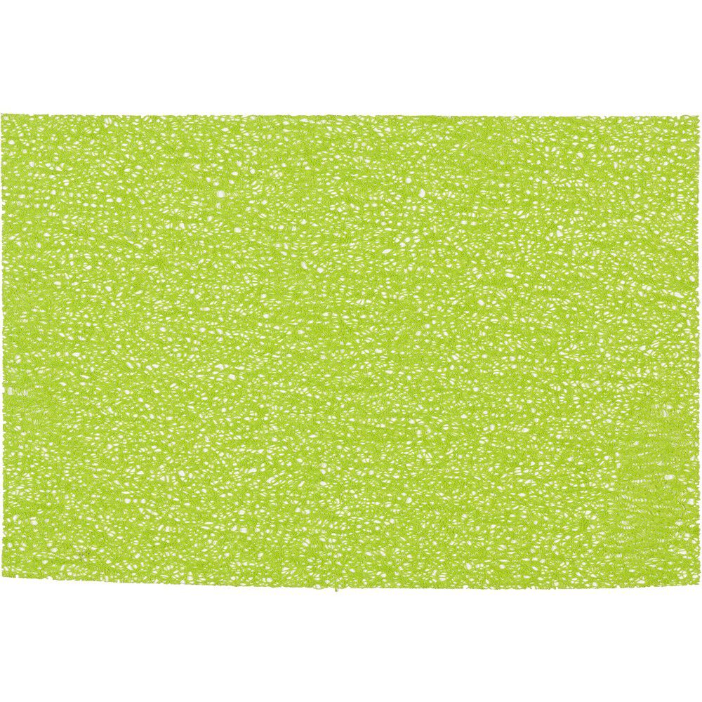 Set de table rectangulaire pvc effet spaghetti vert uni