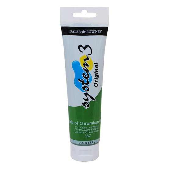 Daler-Rowney System3 Chromium Oxide Green Acrylic Paint 150ml